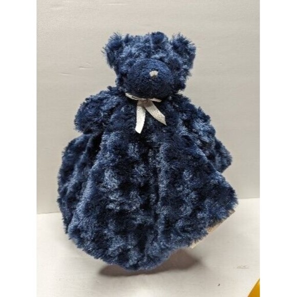 🍁 3/$20 Blankets And & Beyond Dark Blue Bear Lovey Security Blanket Plush 2015 - Picture 1 of 6